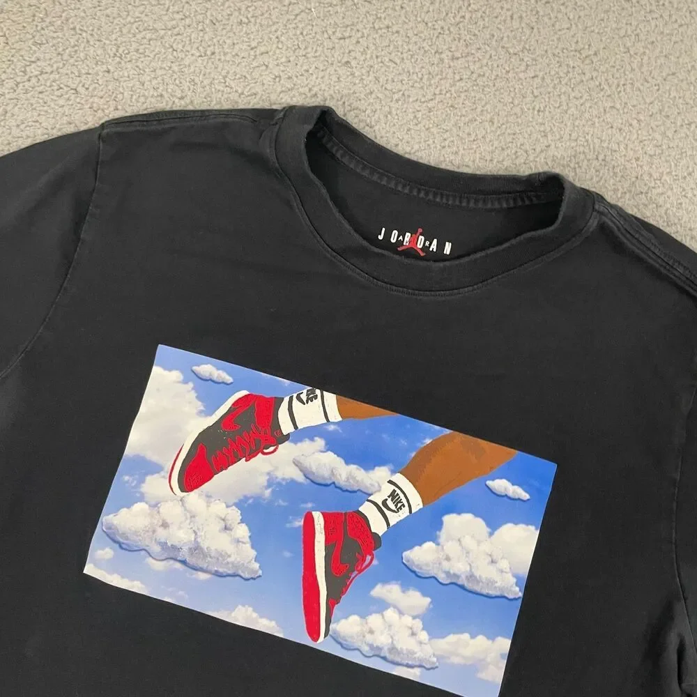Air Jordan Flight Essentials Tee L Black Retro Jordan 1‎ Jumpman Short Sleeve